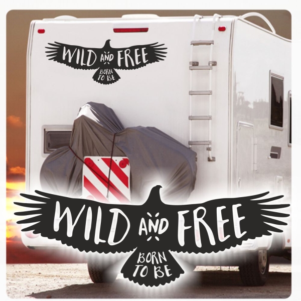 Wohnmobil Aufkleber Adler Eagle Wild and Free Wohnwagen Caravan WoMo465