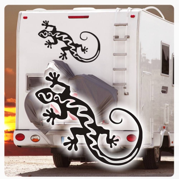 Gecko Echse Wohnmobil Aufkleber Wohnwagen Caravan Sticker WoMo001