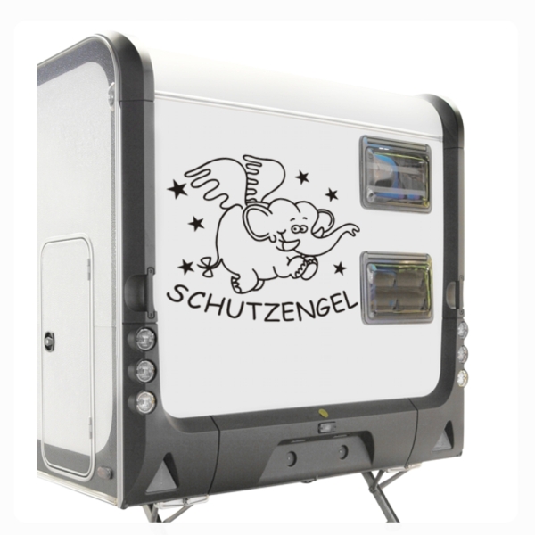 Wohnmobil Aufkleber Schutzengel Elefant Engel WoMo Caravan Aufkleber Sticker WoMo152