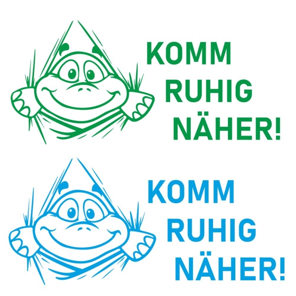 Wohnmobil Wohnwagen Caravan Aufkleber Sticker Komm ruhig näher! Lustig Schildkröte WoMo464