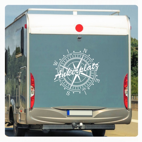 Kompass Rose Ankerplatz Compass Wohnmobil Aufkleber Wohnwagen Caravan Sticker WoMo495