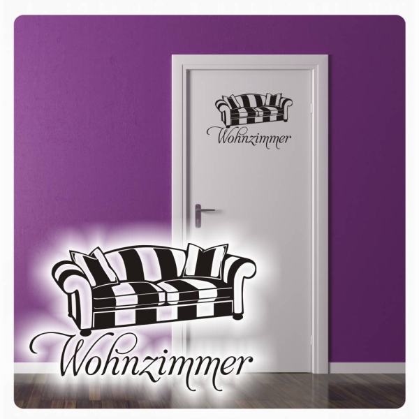 Wohnzimmer Couch Türaufkleber Wandtattoo  Aufkleber Sticker T278