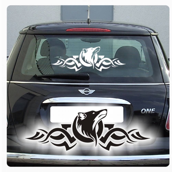 Wolf Tribal Heckscheiben Aufkleber Autoaufkleber Auto Sticker A1221