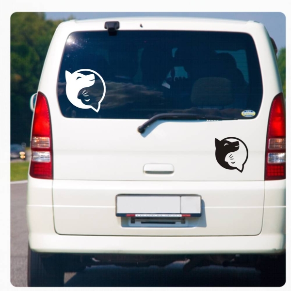 Autoaufkleber Yin Yang Hund Katze Sticker Auto Aufkleber lustig A651