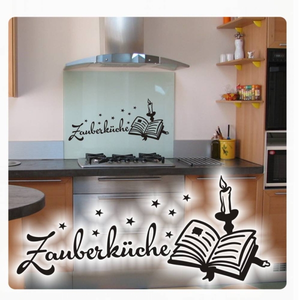 Zauberküche Wandtattoo Küche Essen Zauberbuch Sterne W3004