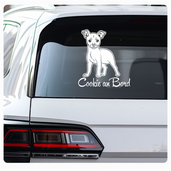 Auto Aufkleber Chihuahua Name an Bord Autoaufkleber A1303