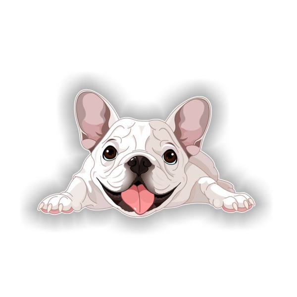 Auto Aufkleber Französische Bulldogge Hund Pfoten Sticker Digitaldruck DA002