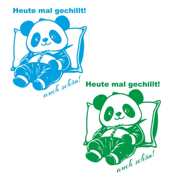 Wohnmobil Aufkleber Heute mal gechillt! auch schön Panda Wohnwagen Caravan Sticker WoMo440