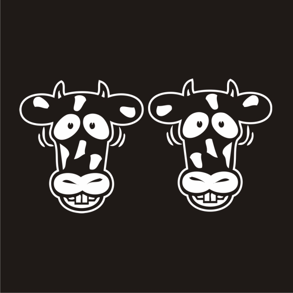Autoaufkleber Kuh lustig Auto Aufkleber 2er Set Sticker Tattoo Kühe Cow A322